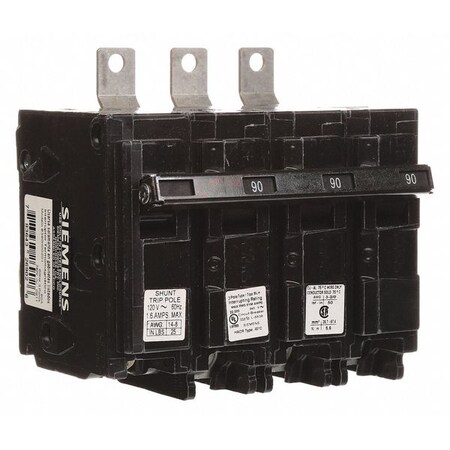 Miniature Circuit Breaker, BL Series, 90A, 3 Pole, 120/240V AC, 22kA at 240V AC MPN:B390H00S01