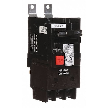 Miniature Circuit Breaker, BLE Series, 20A, 2 Pole, 120/240V AC, 10kA at 120/240V AC MPN:BE220