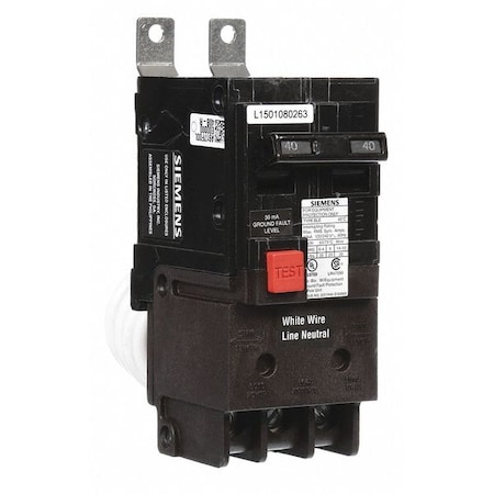 Miniature Circuit Breaker, BLE Series, 40A, 2 Pole, 120/240V AC, 10kA at 120/240V AC MPN:BE240