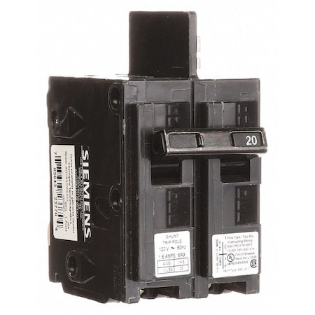 Miniature Circuit Breaker, BQ Series, 20A, 1 Pole, 120V AC, 10kA at 120V AC MPN:BQ1B02000S01