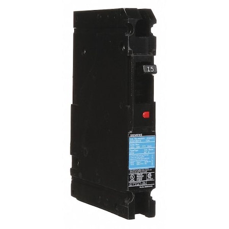 Molded Case Circuit Breaker, ED2 Series, 15A, 1 Pole, 120V AC, 10kA at 120V AC MPN:ED21B015