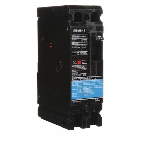 Molded Case Circuit Breaker, ED2 Series, 25A, 2 Pole, 240V AC, 10kA at 240V AC MPN:ED22B025