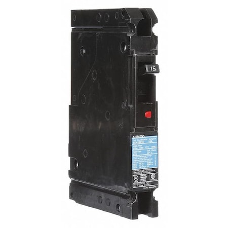 Molded Case Circuit Breaker, ED4 Series, 15A, 1 Pole, 120/277V AC, 22kA at 277V AC MPN:ED41B015
