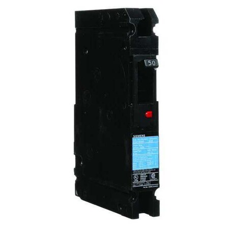 Molded Case Circuit Breaker, ED4 Series, 50A, 1 Pole, 120/277V AC, 22kA at 277V AC MPN:ED41B050