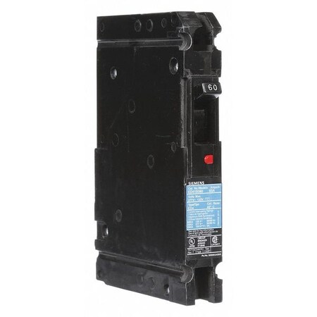 Molded Case Circuit Breaker, ED4 Series, 60A, 1 Pole, 120/277V AC, 22kA at 277V AC MPN:ED41B060