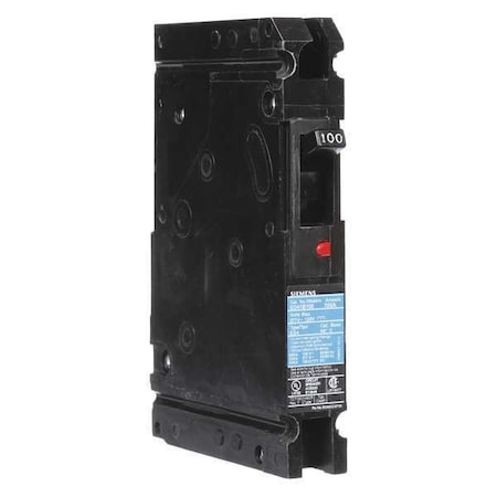 Molded Case Circuit Breaker, ED4 Series, 100A, 1 Pole, 120/277V AC, 22kA at 277V AC MPN:ED41B100