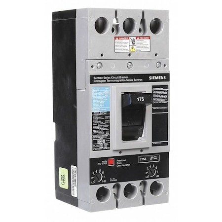 Molded Case Circuit Breaker, FXD6-A Series, 175A, 2 Pole, 600V AC, 22kA at 600V AC MPN:FXD62B175