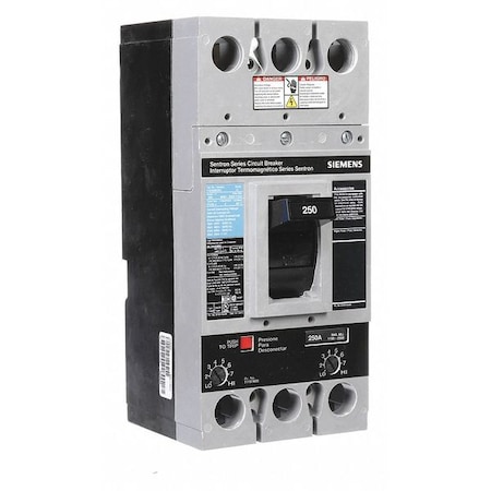 Molded Case Circuit Breaker, FXD6-A Series, 250A, 2 Pole, 600V AC, 22kA at 600V AC MPN:FXD62B250