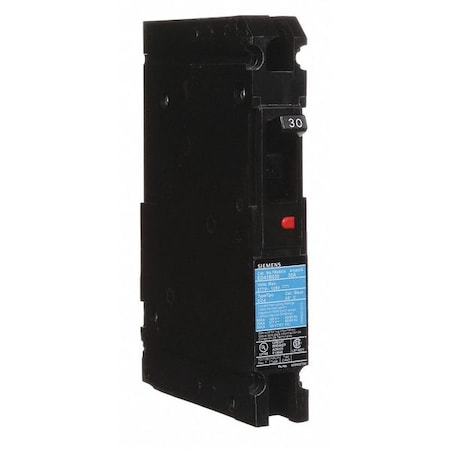 Molded Case Circuit Breaker, HED4 Series, 30A, 1 Pole, 277V AC, 65kA at 277V AC MPN:HED41B030