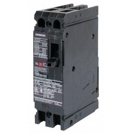 Molded Case Circuit Breaker, HED4 Series, 45A, 2 Pole, 480V AC, 42kA at 480V AC MPN:HED42B045