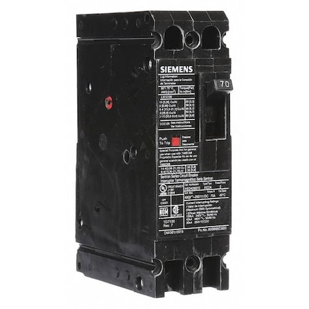 Molded Case Circuit Breaker, HED4 Series, 70A, 2 Pole, 480V AC, 42kA at 480V AC MPN:HED42B070