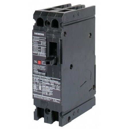 Molded Case Circuit Breaker, HED4 Series, 125A, 2 Pole, 480V AC, 42kA at 480V AC MPN:HED42B125
