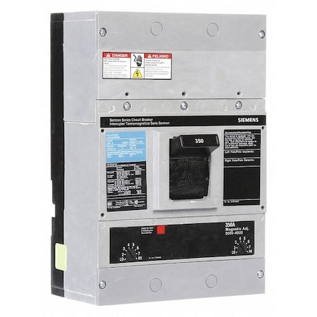 Molded Case Circuit Breaker, JXD2-A Series, 350A, 2 Pole, 240V AC, 65kA at 240V AC MPN:JXD22B350
