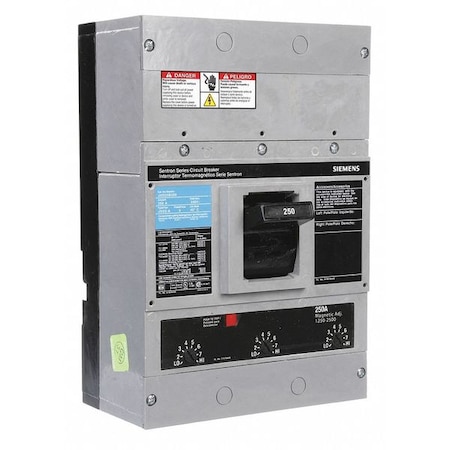 Molded Case Circuit Breaker, JXD2-A Series, 250A, 3 Pole, 240V AC, 65kA at 240V AC MPN:JXD23B250