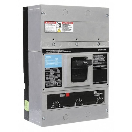 Molded Case Circuit Breaker, JXD2-A Series, 300A, 3 Pole, 240V AC, 65kA at 240V AC MPN:JXD23B300