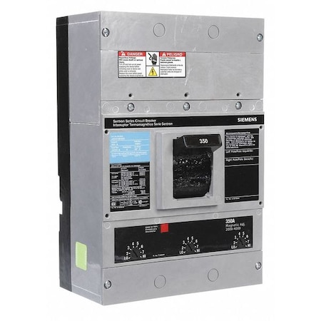 Molded Case Circuit Breaker, JXD2-A Series, 350A, 3 Pole, 240V AC, 65kA at 240V AC MPN:JXD23B350