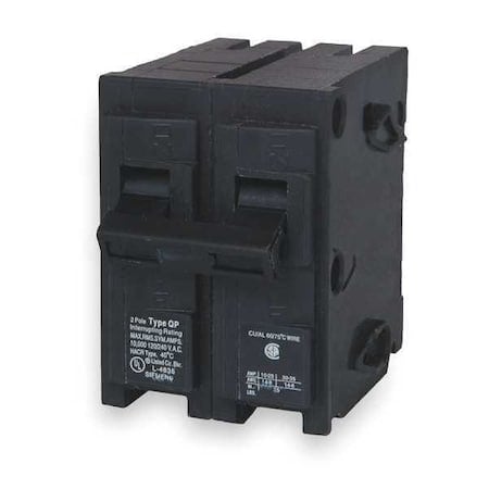 Miniature Circuit Breaker, Q Series, 20A, 2 Pole, 120/240V AC, 10kA at 120V AC MPN:Q220HID