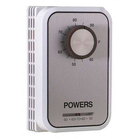 Line Voltage Mechanical Thermostat, Heat or Cool, 40 to 95F, Exposed Dial, 120 to 240V AC, 1C, 1H MPN:134-1084