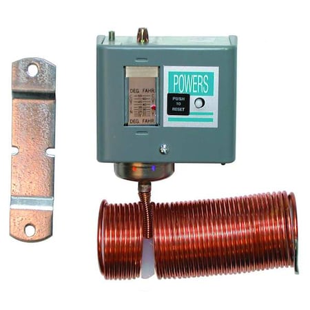 Line Voltage Mechanical Thermostat, Cool Only, 15 to 55F, Screwdriver, 120 to 240V AC, 1C, 1H MPN:134-1504