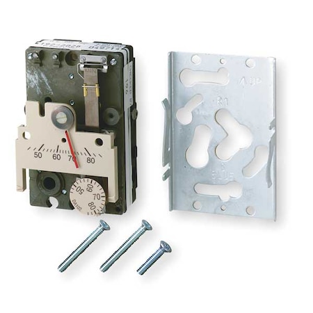 Pneumatic Thermostat, Single Temperature, Heating and Cooling, 1 Pipe, Vertical, 5/32 in Barb MPN:192-200