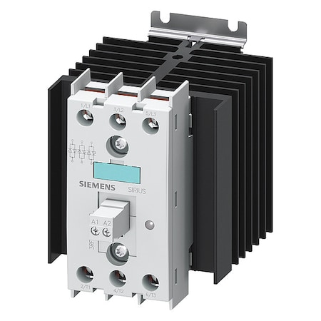 Solid State Relay, 3 Phase, Screw Clamp, DIN Rail MPN:3RF2420-1AC45