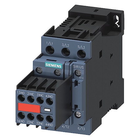 IEC PowerContactor, Non-Reversing, 24VDC MPN:3RT20261FB443MA0