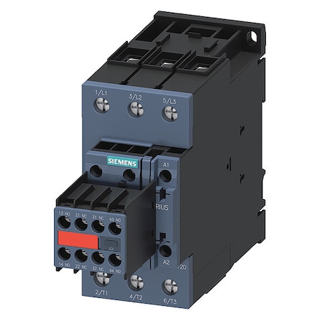 IEC Magnetic Contactor, 2NC/2NO, 24V DC, 3 P, Non-Reversing, Screw MPN:3RT20351KB443MA0