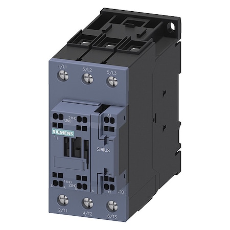 IEC Magnetic Contactor, 1NC/1NO, 24V DC, 3 P, Non-Reversing, Spring Type MPN:3RT20373KB40