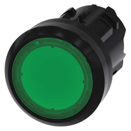 Illuminated Push Button Operator, 22 mm, Green MPN:3SU1001-0AA40-0AA0