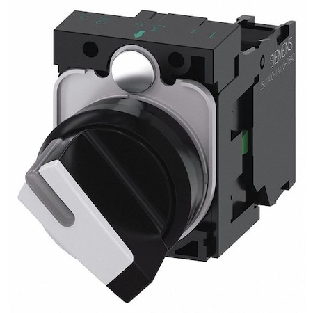 Selector Switch, 22 mm, 1NO, White MPN:3SU1100-2BF60-1BA0