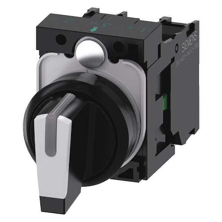 Selector Switch, 22 mm, 1NO, White MPN:3SU1100-2BL60-1NA0