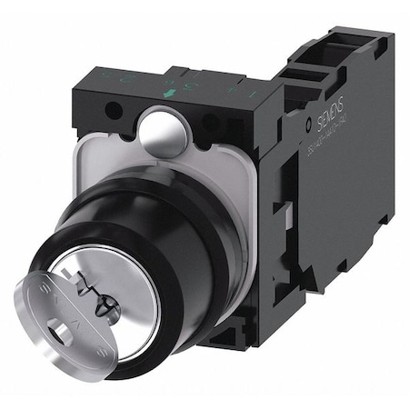 Non-Illuminated Selector Switch, 1NO/1NC, Silver MPN:3SU1100-4BF11-1FA0