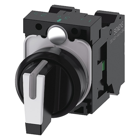 SelectorSwitch, Illum, 3Pos, 22mm, White MPN:3SU11002BM603NA0