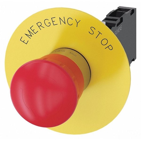 EmergncyStpPushButtn, NonIllm, Red, 1NO/1NC MPN:3SU1150-1HB20-1FG0