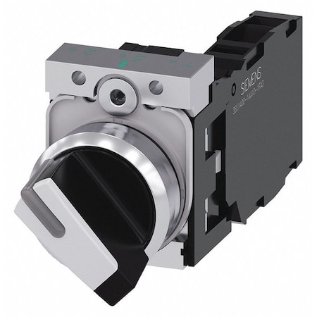 Selector Switch, 22 mm, 1NO/1NC, White MPN:3SU1150-2BF60-1FA0