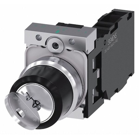 Non-Illuminated Selector Switch, 1NO/1NC, Silver MPN:3SU1150-4BF11-1FA0