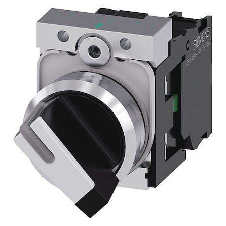 Selector switch, illuminable, 22 mm, rou, Position: 2 MPN:3SU11502BF601BA0