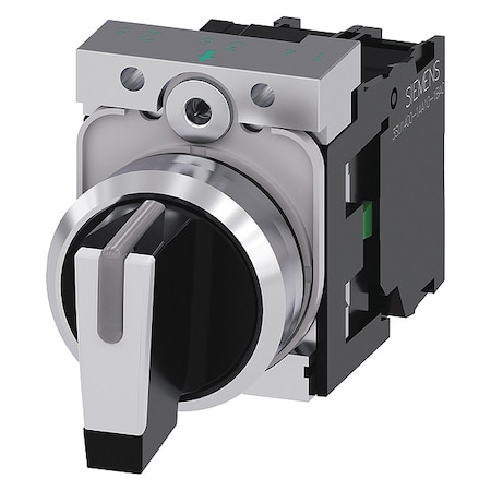 SelectorSwitch, Illum, 3Pos, 22mm, White MPN:3SU11502BM601NA0