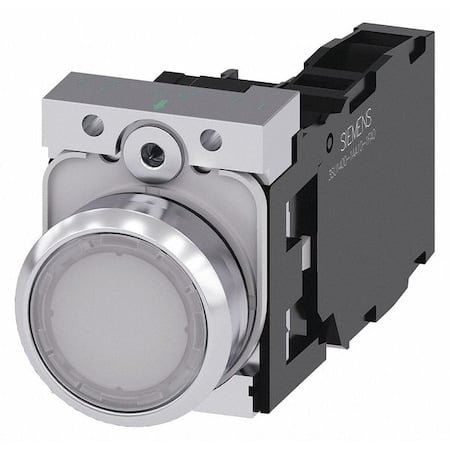 IllumPushButton, FullVolt, White, 1NO/1NC MPN:3SU1152-0AB60-1FA0