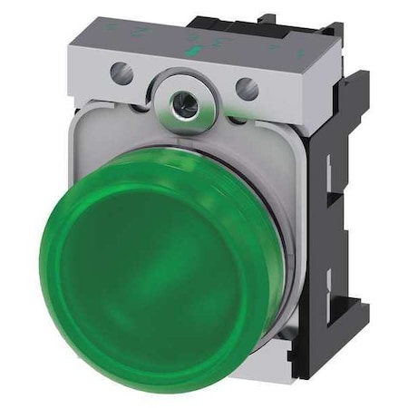 Pilot Light Complete, Round Shape, Green MPN:3SU1153-6AA40-1AA0