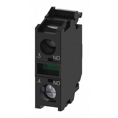 Contact Block, Black, 1NO, 22 mm, 3SU1 MPN:3SU1400-1AA10-1BA0