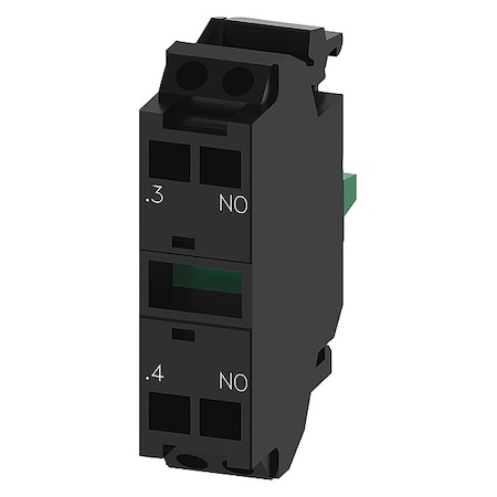 Contact Block, Black, 1NO, 22 mm, 3SU1 MPN:3SU14001AA103BA0