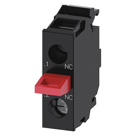 ContactBlock, Black/Red, 1NC, 22mm, 3SU1 MPN:3SU14002AA101CA0