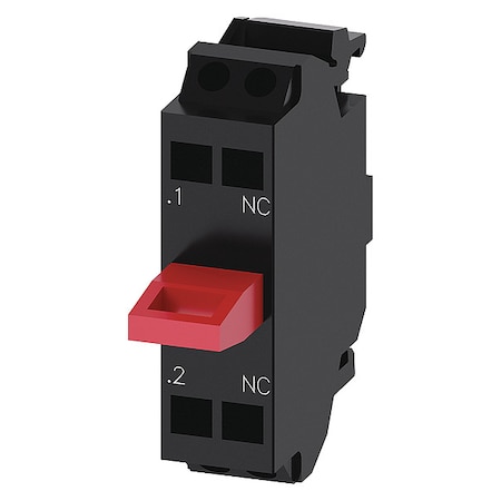 ContactBlock, Black/Red, 1NC, 22mm, 3SU1 MPN:3SU14002AA103CA0