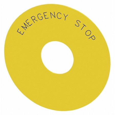 LegendPlate, EmergencyStop, Ylw/Ylw, Round MPN:3SU1900-0BC31-0DA0
