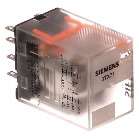 Plug-In, Plug-In Relay, Square, 12 A, 8, Pin MPN:3TX7111-3DC03C
