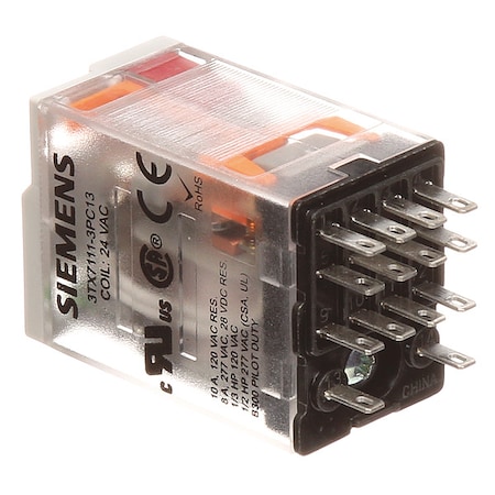 Plug-In, Plug-In Relay, Square, 3 A, 14 Pins MPN:3TX71115PF13B