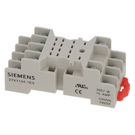 Relay Socket, Flat Pin Width 0.1 in MPN:3TX7144-1E5