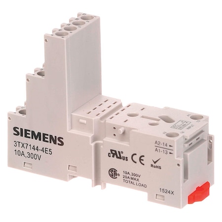 Relay Socket, Screw Clamp, White MPN:3TX7144-4E5
