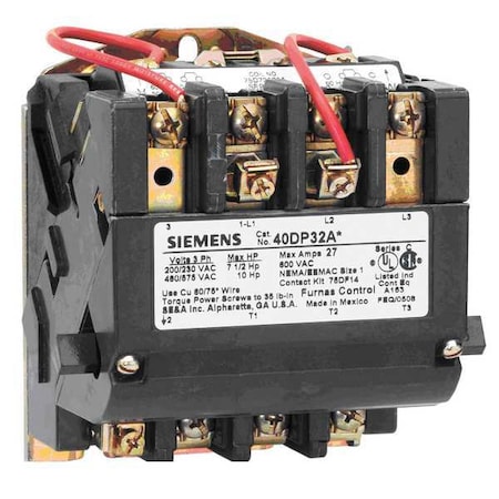 277VAC Non-Reversing Magnetic Contactor 3P 60A NEMA 2-1/2 MPN:40GP32AG